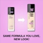 Maybelline Fit Me! Natural Full Coverage Foundation Cream For Combination Skin, Spf-18, Nude Beige 125, 30Ml, Pack Of 1 - Fast UK Delivery - Image 3