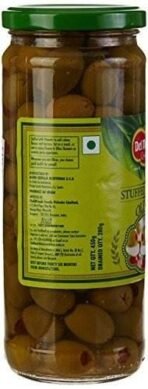 Del Monte Olives - Stuffed Green, 450g Bottle - Fast UK Delivery - Image 3