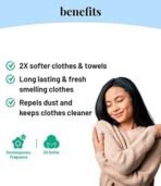 Born Good Plant Based Laundry Fragrance Detergent and Fabric Conditioner (2X softer clothes), Japanese Cypress Fragrance, Skin-safe, Non-toxins And Long-lasting freshness - 1 L each (Combo Pack of 2) - Fast UK Delivery - Image 3