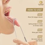 Maharishi Ayurveda Ayurdent Tongue Cleaner for Kids Ages 10+ and Adults - Premium Ayurvedic Stainless steel Oral Hygiene Tongue Scraper Tool for Effective Bacteria & Plaque Removal (Pack of 1) - Fast UK Delivery - Image 7