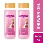 Camay Creme & Strawberry Shower Gel, 500 ml (Pack of 2) - Fast UK Delivery - Image 3