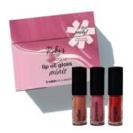 Ruby's Organics Lip Beauty Gift Kit- Lip Oil Glossy Minis Sunset, Moisturizing, Long Lasting, Non Sticky & Non Drying, Natural Lip Makeup, Paraben Free - Sangria, Grapevine and Toffee Shades - Fast UK Delivery - Image 2