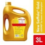 Saffola Gold Refined Cooking oil | Power of 3 - Balance of Good Fats, Triple Anti-Oxidant System & Fortified with Vitamins | Multi-Source Edible Rice Bran & Corn Oil | 3 Litre Jar - Fast UK Delivery - Image 4