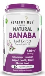 HealthyHey Nutrition Banaba Leaf Extract 550mg 60 Veg Capsules (Non-GMO & Gluten Free) - Supports Healthy Blood Sugar Levels - Fast UK Delivery - Image 2