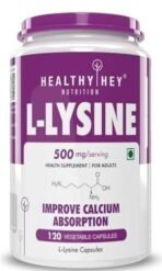 HealthyHey Nutrition L-Lysine 120 Vegetable Capsules - Fast UK Delivery - Image 2