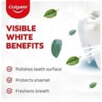 Colgate Visible White Teeth Whitening Toothpaste, Pack of 400g (200g X 2), with Whitening Accelerators for Tobacco Stain Removal & Teeth Whitening, Minty Flavor for Everyday Fresh Breath - Fast UK Delivery - Image 4