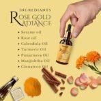 Deewal Rose Gold Radiance Face Oil | Organic & Pure Rose Oil for Glowing Skin | Reduces Dark Spots | All-Season Nourishment for Healthy Skin | All Skin Types - 30ml - Fast UK Delivery - Image 5