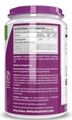 HealthyHey Nutrition Andrographis Paniculata extract - 250 mg per serving - 60 Vegetable Capsules - Fast UK Delivery - Image 3