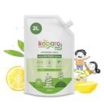 Koparo Organic Dishwash Liquid | 2 Litres | Lime And Basil Fragrance | Natural, Plant Based & Eco-Friendly | Removes Tough Grease, Soft on Hands | Baby & Pet Safe - Fast UK Delivery - Image 2