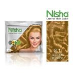 Nisha Cream Hair Color Rich Bright Long Lasting Hair Colouring For Ultra Soft Deep Shine 100% Grey Coverage Conditioning With Natural Herbs Golden Blonde (Pack of 6) - Fast UK Delivery - Image 3