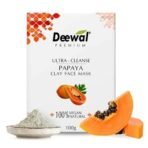Deewal Premium Papaya Face Clay Mask | Ultra Cleansing & Tan Removal Face Pack | Reduces Blackheads & Deep Pore Purifying | Instant Brightening & Hydration | For Men & Women | All Skin Types - Fast UK Delivery - Image 2