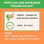 Nutrabud Vitamin D3 K2 Supplement - 120 Veg Tablets - Plant Based Vitamin D3 from Vegetarian Lichen & K2 as MK7 for Men, Women (Tablet, 120 Count (Pack of 1)) - Fast UK Delivery - Image 6