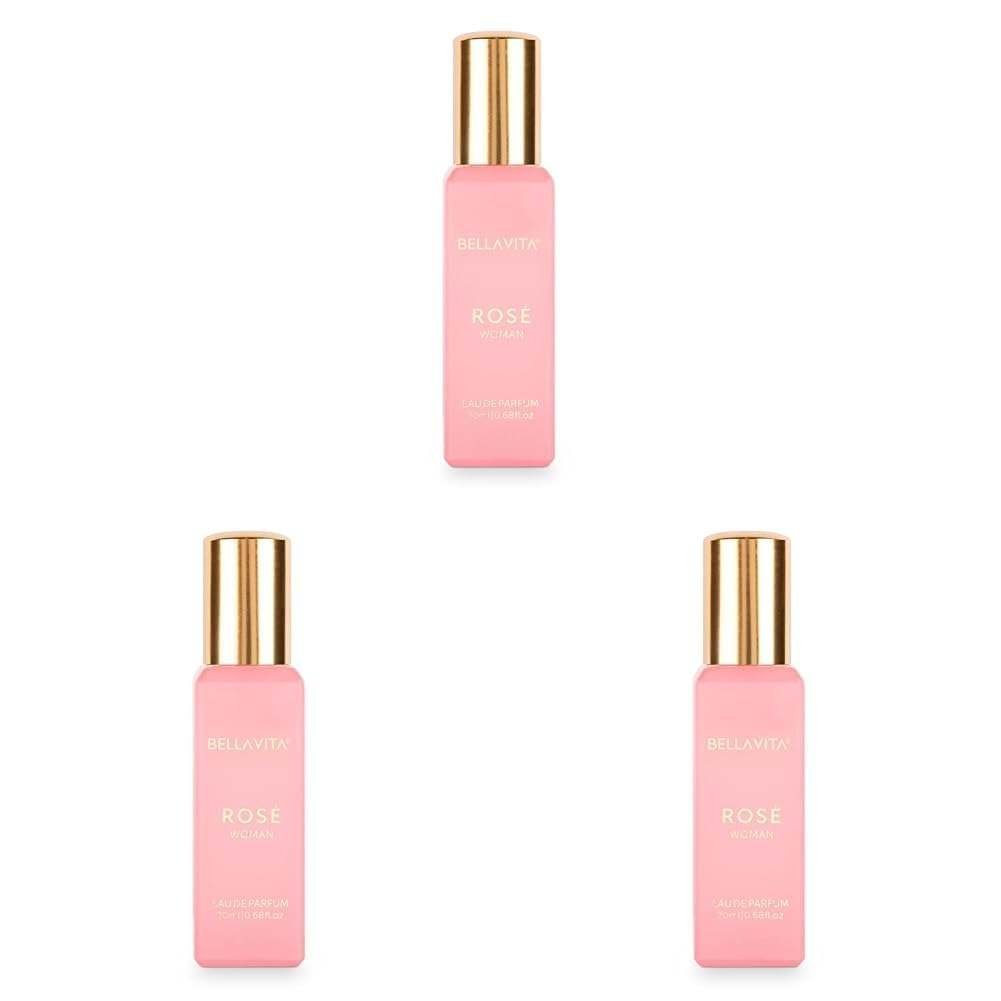 uk41kqnZhs9YL-1.jpg Bella Vita Luxury Rose Women Eau De Liquid Perfume For Women With Black Currant, Vanilla & Jasmine|Floral & Sweet Edp Long Lasting Fragrance Scent, 20Ml (Pack Of 3) - Fast UK Delivery - Image 1
