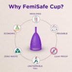 FemiSafe Menstrual Cup-Medium Size&Collapsible Sterilizer Combo|Reusable,Odourless&Rash Free|Made With Medical Grade Silicone|Travel-Friendly,Microwave Safe,Bpa Free&Heat Resistant,Pack of 1 Count - Fast UK Delivery - Image 6