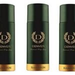 Denver Hamilton Deodorant Body Spray for Men, 165ml (Pack of 3) - Fast UK Delivery