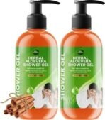 Parle Ropvatika 1 Liter Herbal Sandalwood Aloevera Bodywash Shower Gel (Sandalwood 500ml Pack 2) - Fast UK Delivery - Image 2