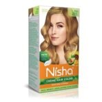 Nisha Cream Hair Color Honey Blonde, Permanent Hair Colour for Women Men, No Ammonia, Ultra Soft Deep Shine, 100% Grey Coverage, 7.3 Honey Blonde Hair Colour (60gm+60ml+18ml) - Fast UK Delivery - Image 2