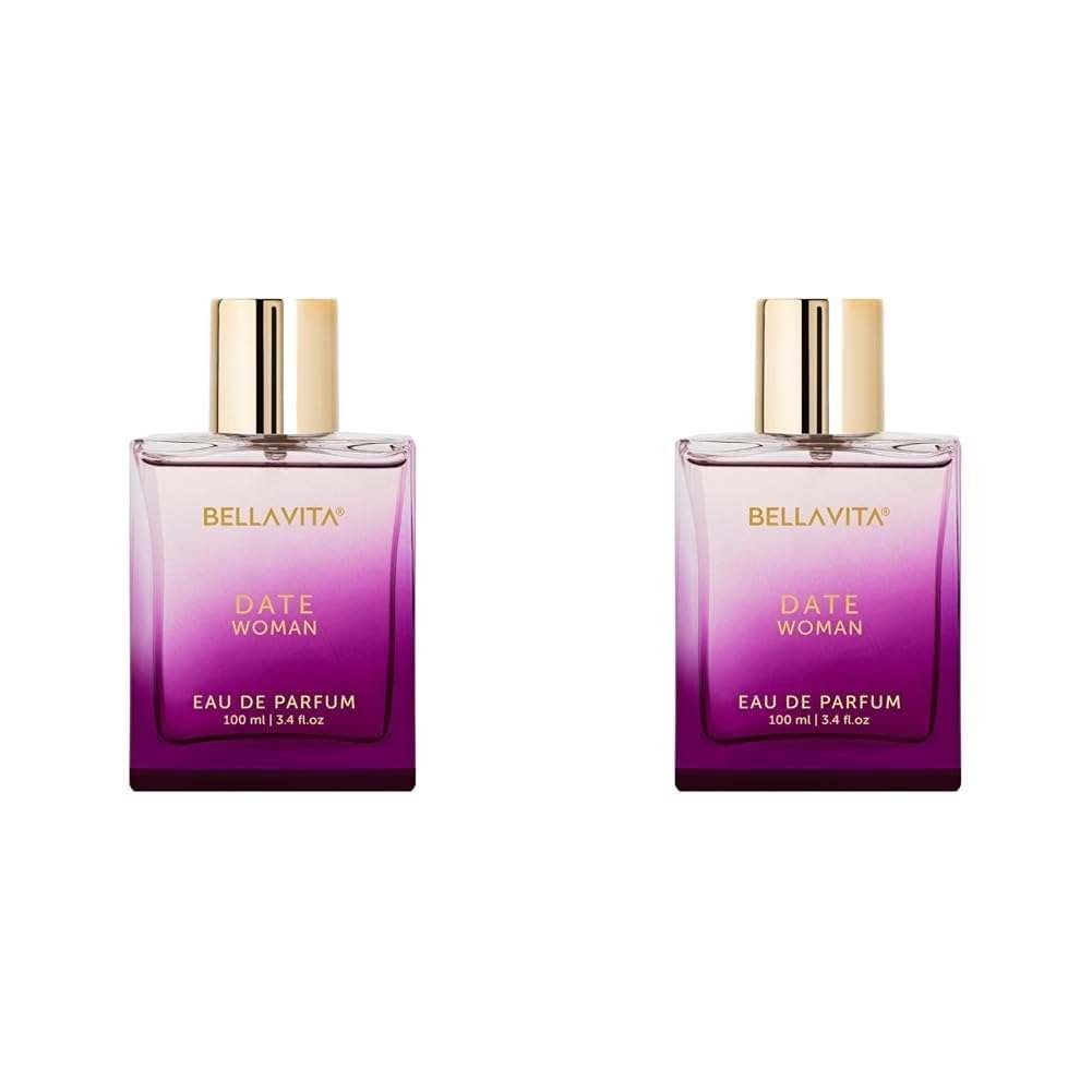 uk41mfXhz-QuL-1.jpg Bella Vita Luxury Date Woman Eau De Parfum Liquid Perfume With Pink Pepper, Jasmine & Vanilla, Premium Long Lasting Floral & Fruity Fragrance For Women, 100ml (Pack Of 2) - Fast UK Delivery - Image 1