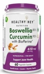 HealthyHey Nutrition Boswellia Serrata & Curcumin with Bioperine - 60 Vegetable Capsules - Fast UK Delivery - Image 2