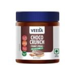 VEEBA Choco Peanut Spread Crunchy | High Protein | Naturally Gluten Free | Trans Fat Free | Vegan | No Added Preservatives | No Added Colour & Flavour | Non GMO | 340g |with Fine Cocoa - Fast UK Delivery - Image 2