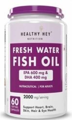 HealthyHey Nutrition Fresh Water Fish Oil - 2000 Mg/serving - 60 Softgel Capsules (600 EPA & 400 DHA) - Fast UK Delivery - Image 2