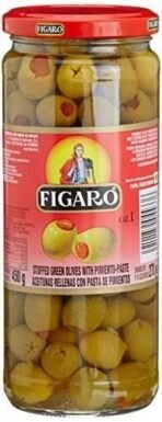 Figaro Green Olives Stuffed with Pimiento Paste, 15.87 oz, 450 g - Fast UK Delivery - Image 2