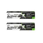DR. MOREPEN Active Smile Charcoal Toothpaste, Make Your Smile Pearly White! Enriched with Activated Charcoal, Mulethi, Babool, Miswaak and other Potent Herbs | Pack of 2-100 gms each - Fast UK Delivery - Image 2
