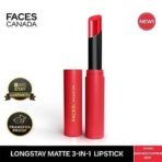 FACESCANADA Long Stay 3-In-1 Matte Lipstick - Showstopper Red 09, 2 Gm - Fast UK Delivery - Image 3
