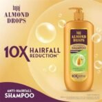 Bajaj Almond Drops Anti Hairfall Shampoo with Almond Oil & Vitamin E | For 10X Hairfall Reduction* & Soft, Shiny Hair* | Paraben Free | Ideal for Men and Women - 340ML - Fast UK Delivery - Image 4
