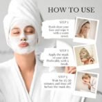 Deewal Premium Rose Clay Face Mask | 100% Vegan & Natural | Gentle Detoxifying & Brightening Face Pack | Hydrating & Soothing Rose and Kaolin Clay Mask | Natural Skincare for Glowing Skin | For All Skin Types - Fast UK Delivery - Image 5