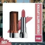 Maybelline New York Matte Lipstick, Intense Colour, 807 Dried Rose, 3.9g & Maybelline New York Matte Lipstick, Intense Colour, Moisturised Lips, Color Sensational Creamy Matte, 507 Almond Pink, 3.9g - Fast UK Delivery - Image 7