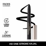 FACESCANADA Ultimepro Hd Deep Black One Stroke Pencil Kajal 1.4G & Magneteyes Kajal - Black, 0.35G, Matte Finish - Fast UK Delivery - Image 4