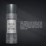 DENVER Man Of Steel Drill & Challenge Deodorant Body Spray - 200ML Each (Pack of 2) - Fast UK Delivery - Image 4