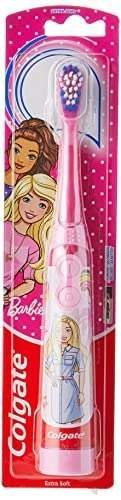 Colgate Kids Extra Soft Bristles Barbie Battery Powered Toothbrush With Tongue Cleaner 1 Pc. (Pink), semi automatic - Fast UK Delivery - Image 2