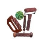 FA INDUSTRIES Wooden Cutter massager (7x4) In, Wooden Handle massager (6x3.5) In, Wooden Rod massager (7x2) In, Wooden Jimmy massager (5x1) In, Wooden Ball massager (2x2) In - Fast UK Delivery - Image 2