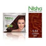 Nisha Cream Hair Color Combo Pack of Copper Red 120gm Jumbo + 40gm Sachet Pack Fast Shipping to USA & Canada - Image 4