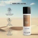 Bella Vita Luxury Oud White No Gas Body Spray Deodorant Parfum For Men With Orange, Fressia & Tobacco | Woody Long Lasting Body Perfume Deo 150 Ml - Fast UK Delivery - Image 4