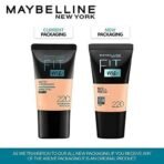 Maybelline New York Liquid Foundation, Matte & Poreless, Full Coverage Blendable Normal to Oily Skin, Fit Me, 220 Natural Beige, 18ml - Fast UK Delivery - Image 3