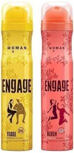 Engage Tease Deodorant for Women, 150ml/100g and Blush Bodylicious Deo Spray for Women, 150ml/100g - Fast UK Delivery - Image 2