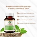 Maharishi Ayurveda Organic Ashwagandha | 100% Organic| General Wellness Tablets| Rejuvenates Mind & Body | Made with Pure Herbs | 120 Tablets (Pack of 2) - Fast UK Delivery - Image 4