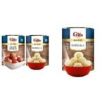 Gits Open & Eat Gulab Jamun + Rasgulla, 16 Pieces Per Can, 2Kg (2000gram)(1Kg Gulab Jamun Tin + 1Kg Rasgulla Tin) & Gits Open & Eat Rasgulla Tin, 16 Pieces per Can, 1Kg - Fast UK Delivery - Image 2