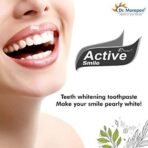 DR. MOREPEN Active Smile Charcoal Toothpaste, Make Your Smile Pearly White! Enriched with Activated Charcoal, Mulethi, Babool, Miswaak and other Potent Herbs | Pack of 2-100 gms each - Fast UK Delivery - Image 3