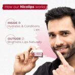 Bella Vita Organic NicoLips Lip Scrub & NicoBalm Lip Balm Combo For Dry, Chapped & Dark Lips Remover Treatment, 20 g, 4 g - Fast UK Delivery - Image 4