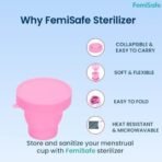 FemiSafe Menstrual Cup-Medium Size&Collapsible Sterilizer Combo|Reusable,Odourless&Rash Free|Made With Medical Grade Silicone|Travel-Friendly,Microwave Safe,Bpa Free&Heat Resistant,Pack of 1 Count - Fast UK Delivery - Image 5