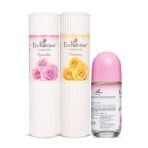 Enchanteur Romantic Perfumed Talc for Women, 250g with Roses & Jasmine & Romantic Roll-On Deodorant, 50ml with Roses & Jasmine &Charming Perfumed Talc for Women, 250g with Roses, Muguets & Cedarwood - Fast UK Delivery - Image 3