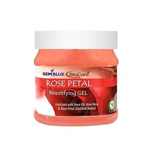 uk41sIMTpMzcL-1-1.jpg Gemblue Biocare Rose Petal Skin Beautifying Gel Enriched with Rose Oil, Aloevera and Rose Petal, 500ml - Fast UK Delivery - Image 1