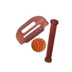 FA INDUSTRIES Wooden Handle massager (5x3) In, Ball massager (2x2) In Foot massager (12x2) In set of 3 Brown colour (Only Massager Manufacturering) - Image 2