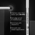RENEE Midnight Kohl Kajal Pencil - Waterproof, Smudgeproof With Sharpener - 24 Hours Long Stay - Darkest Black - One Swipe Application - Vitamin E, Olive Oil and Castor Oil - 1.5 Gm, Matte Finish - Fast UK Delivery - Image 4