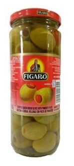 Figaro Queengreen Stuffed Olives, 450g - Fast UK Delivery - Image 2