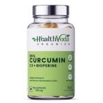 HEALTH VEDA ORGANICS PRIVATE LIMITED Curcumin C3 + Bioperine Supplements, 1310 Mg | 60 Veg Capsules | Supports Joint & Muscle Health | Better Absorption | Boost Immunity | For Men & Women - Fast UK Delivery